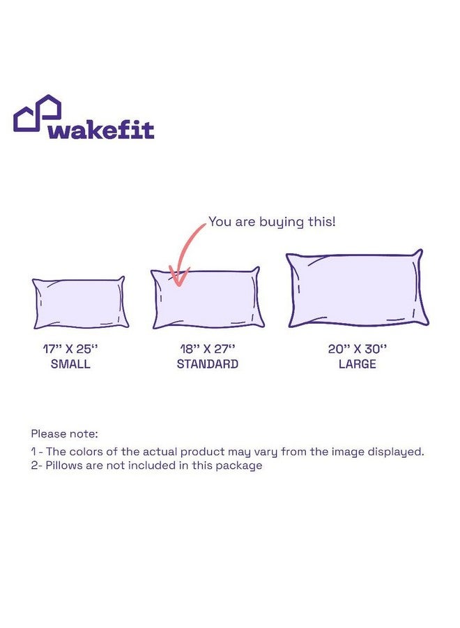 Wakefit Pillow Cover | Premium Cotton 144 TC Pillow Covers Standard - 18 x 27 inches (Hester - Set of 4) - Image 4