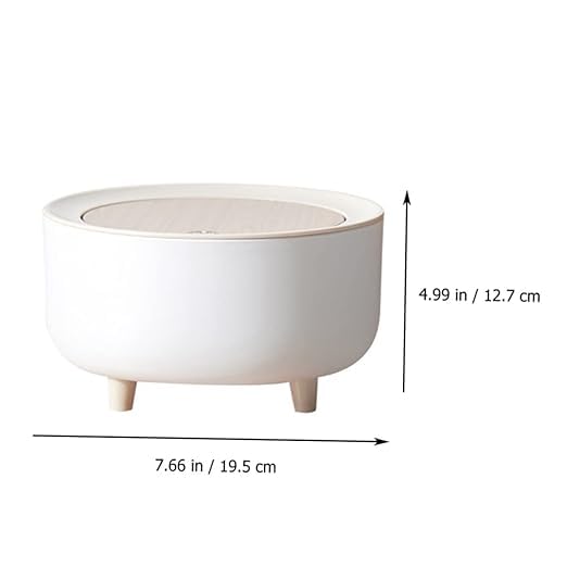 RELEMTRA Free-Standing Trash Can, Press-Type Trash Can With Lid, Large Capacity Trash Bin For Home, Bathroom, Bedroom, Office, Living Room, Home Essential - Image 3
