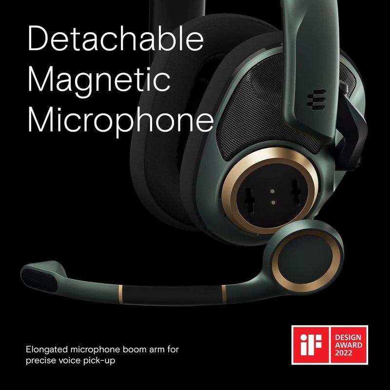 EPOS H6Pro سماعة ألعاب مفتوحة مع ميكروفون - صوت غامر، راحة خفيفة الوزن، وتصميم متين - تعمل مع Xbox و PS4/PS5 و PC/Windows - أخضر - Image 3