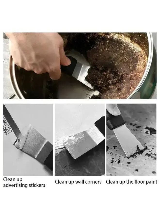 1 قطعة كاشطة مطبخ من الفولاذ المقاوم للصدأ متعددة الوظائف مزيل الشحوم مقبض مريح - Image 3