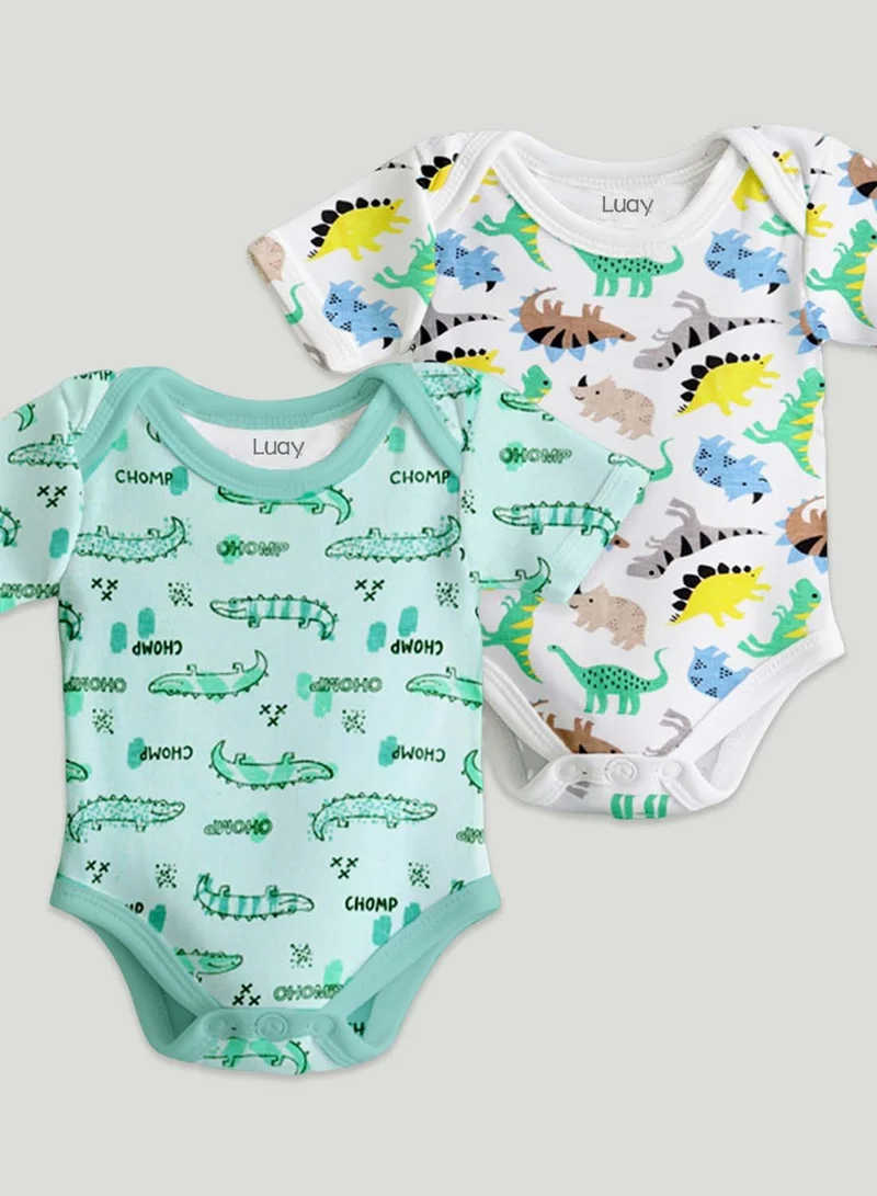 لؤي 100% Organic Cotton  Based Onesies | Sleepsuits| Night Suits|Jumpsuit | Wondersuit for Baby Boys & Baby Girls, New-Born, infants,Toddlers_ Including Vibrant Pattren & Colors Create festive look