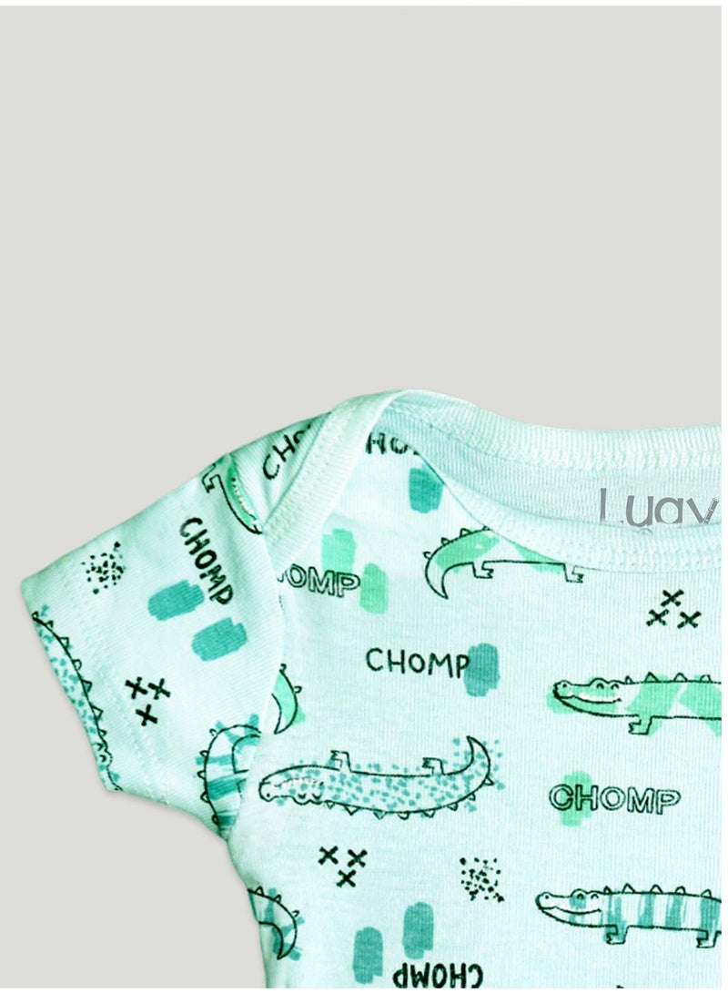 LUAY 100% Organic Cotton  Based Onesies | Sleepsuits| Night Suits|Jumpsuit | Wondersuit for Baby Boys & Baby Girls, New-Born, infants,Toddlers_ Including Vibrant Pattren & Colors Create festive look  - Image 3