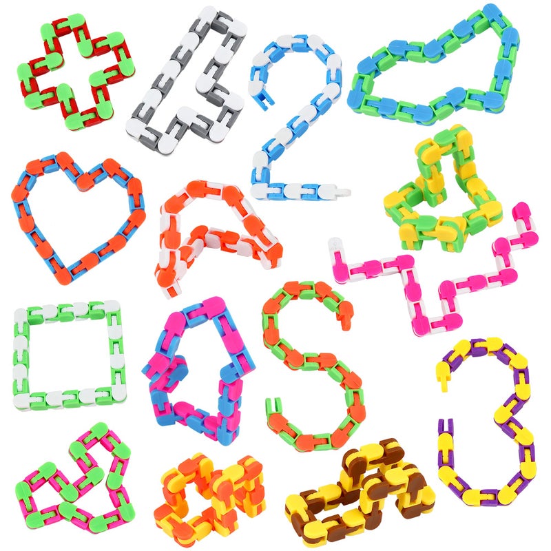 DBPBToU 30 Pack Wacky Tracks Fidget Toys for Kids Finger Sensory Toys Snake Puzzles for Stress Relief Party Bag Fillers Party Favours - Image 3
