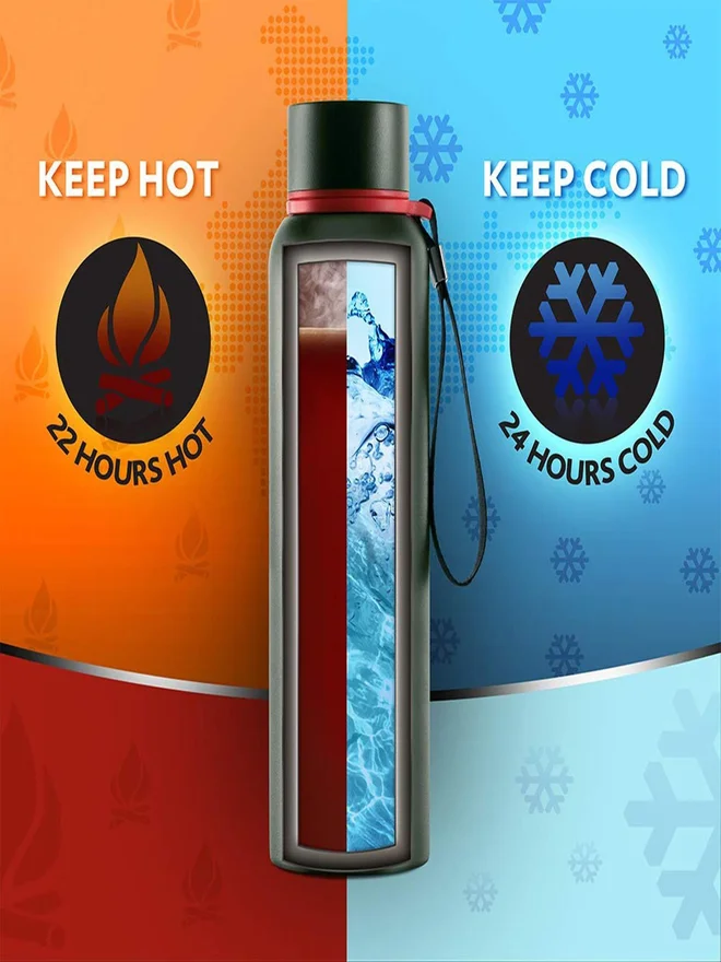 بوروسيل بوروسيل زجاجة تريك مفرغة ٨٥٠ مل أخضر