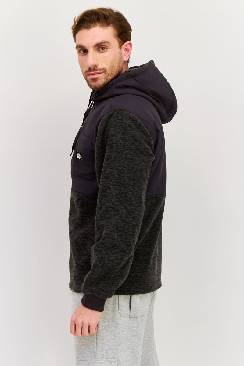 Hurley Men Sportswear Fit Long Sleeve Outdoor Jacket, Grey Heather - Image 3