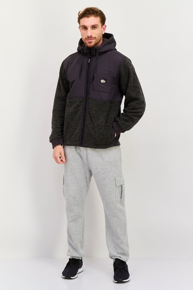 Hurley Men Sportswear Fit Long Sleeve Outdoor Jacket, Grey Heather - Image 2
