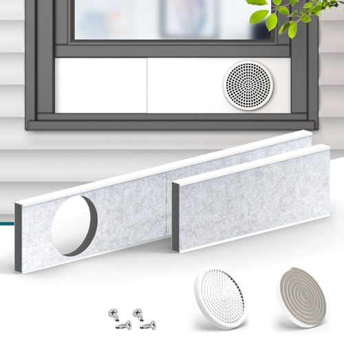 Daisypower Portable Air Conditioner Window Kit With Foam Insulation,Heat And Noise Insulated,Adjustable Seal Panels for AC Hose,Fits Single Double Hung Window,Sliding Window (5.9 IN) - Image 1