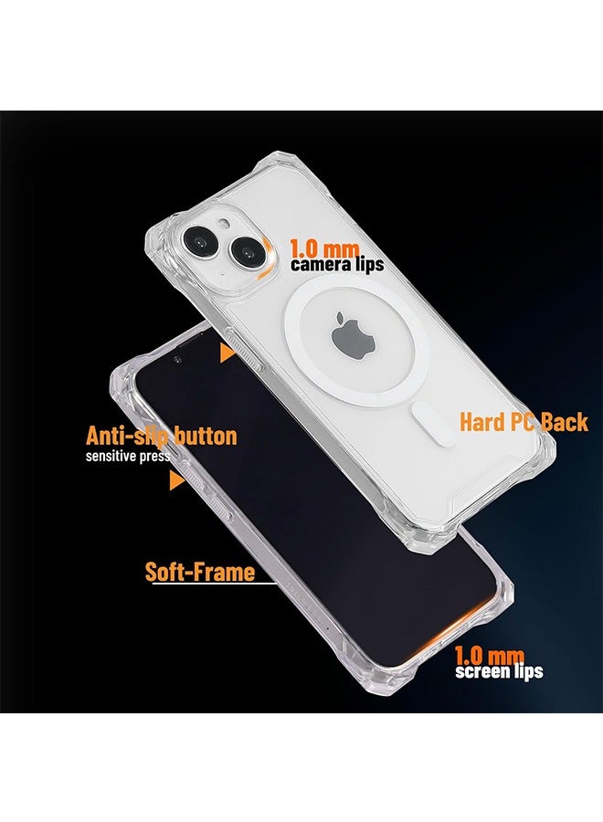 جراب مغناطيسي لجهاز iPhone 16 ، متوافق مع MagSafe ، شفاف قوي بإطار مغناطيسي ناعم للكمبيوتر الشخصي غطاء واقي مقاوم للصدمات مع حبل قابل للفصل ، شفاف - Image 4