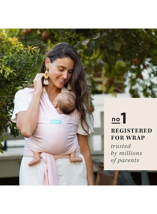 Moby Classic Baby Wrap - Baby Sling Carrier for Newborn to Toddler - Carrier Slings - Perfect Baby Holder for Mom & Dad - Adjustable for All Body Types - Can Carry Babies up to 33 lbs - Rose Quartz - Image 2