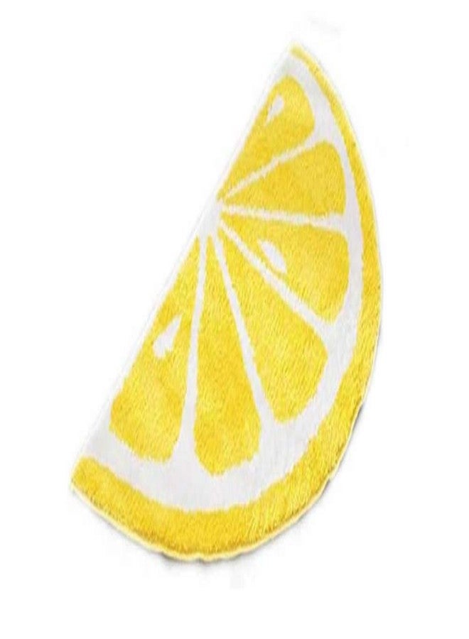 FANSSMILE Lemon Cartoon Rug Carpet Water Absorption Non-Slip Kid's Bedroom Bathroom Door Mat Home Decor(Lemon) - Image 1