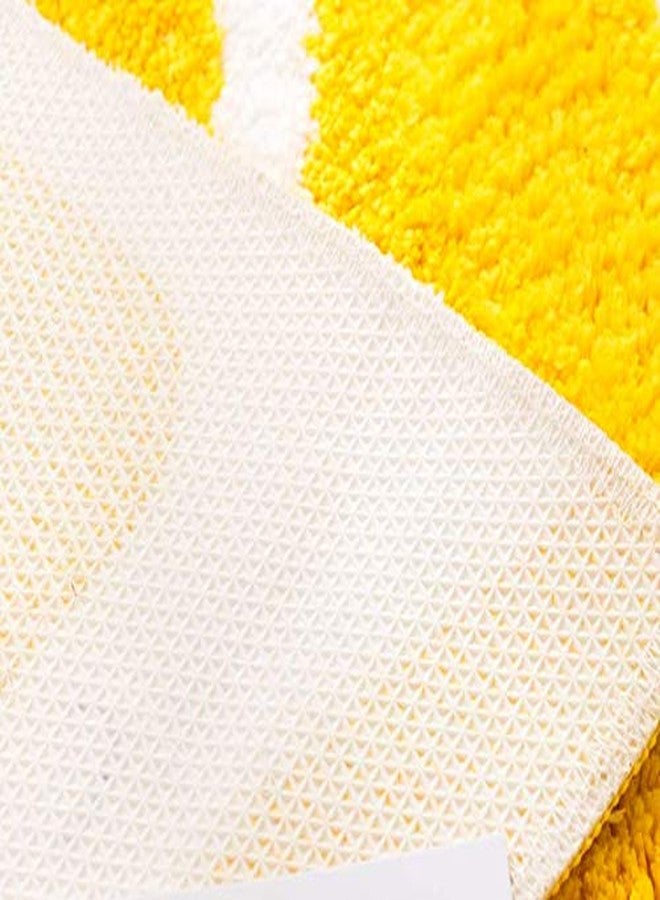 FANSSMILE Lemon Cartoon Rug Carpet Water Absorption Non-Slip Kid's Bedroom Bathroom Door Mat Home Decor(Lemon) - Image 3