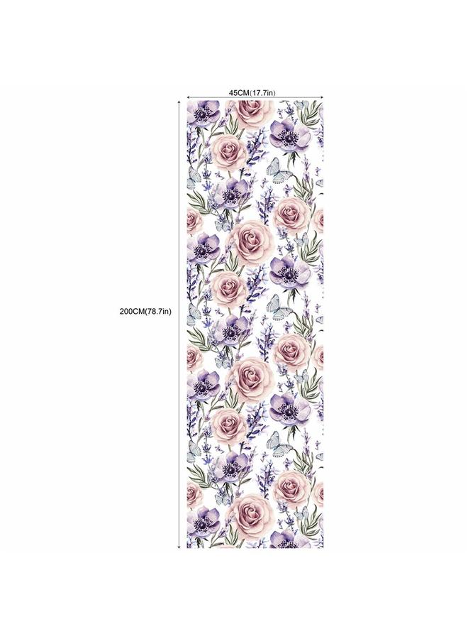 Bluejw Watercolor Lavender Rose Background Wallpaper Living Room Bedroom Wall Renovation Furniture Stickers Wallpaper RW012 - Image 1