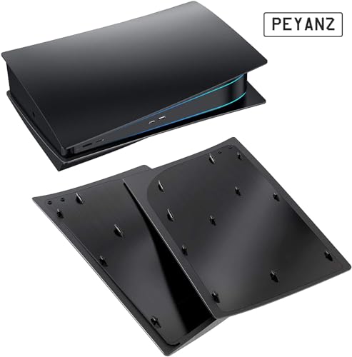 PEYANZ غطاء PEYANZ لجهاز PS5 (إصدار القرص)، غطاء، هيكل ABS، جلد مضاد للخدش، تبديد الحرارة، مقاوم للغبار، مع 2 غطاء سيليكون إضافي لوحدة التحكم - Image 5