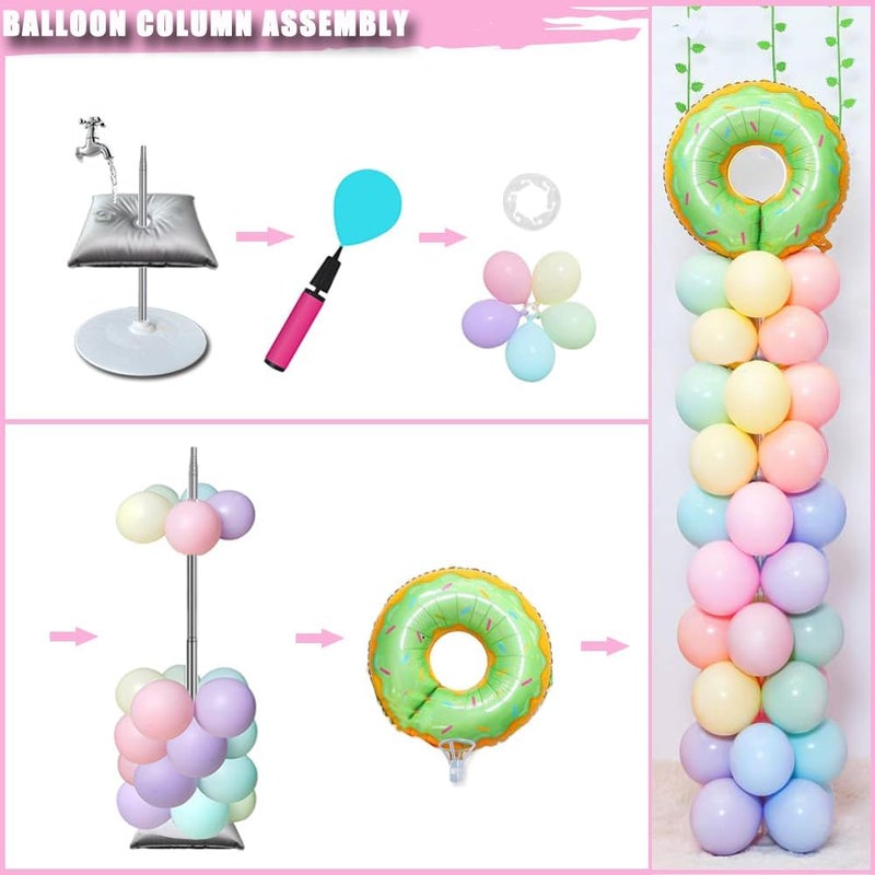 Decojoy Balloon Column Stand Set of 2, Adjustable 7 Feet Ballon Arch Stands with Bases for Floor, Tall Baloon Tower Pillar Assembly Kit for Halloween, Birthday, Party Decorations - Image 5