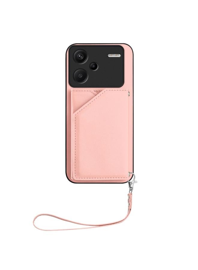 S-TOP Case For Redmi Note 13 Pro+ Skin Feel Four Card Slots Phone Case with Wrist Strap - Image 2