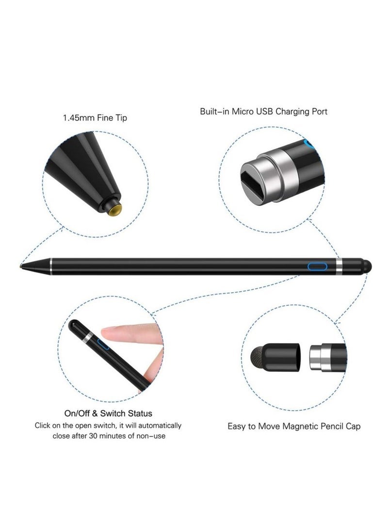 Gravity Active Stylus Compatible with iOS&Android Touch Screen, Digital Pen for iPad, Cellphone&Tablet, Stylus Pen for iPad, iPad Pro/Air/Mini, iPhone, Capacitive Pencil for Handwriting&Drawing - Image 2