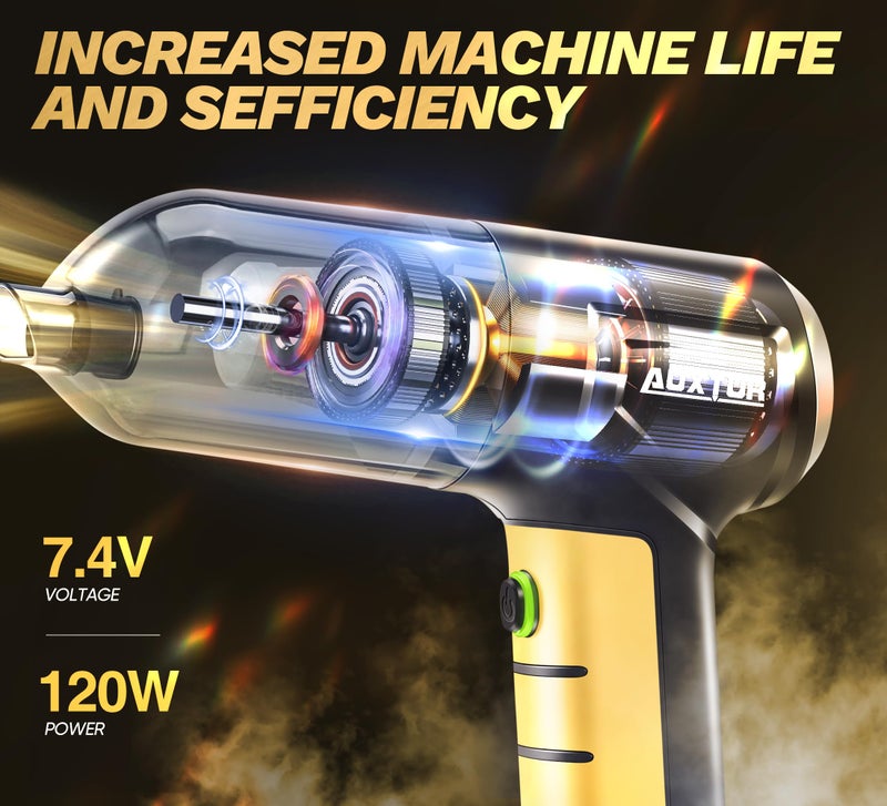 AUXTUR Portable Handheld Vacuum - Cordless Car Cleaner 3 in 1 High Power - Brushless Motor 15000PA,Super Suction Vacuum with 40 Minutes Endurance for Car and Home - Image 4