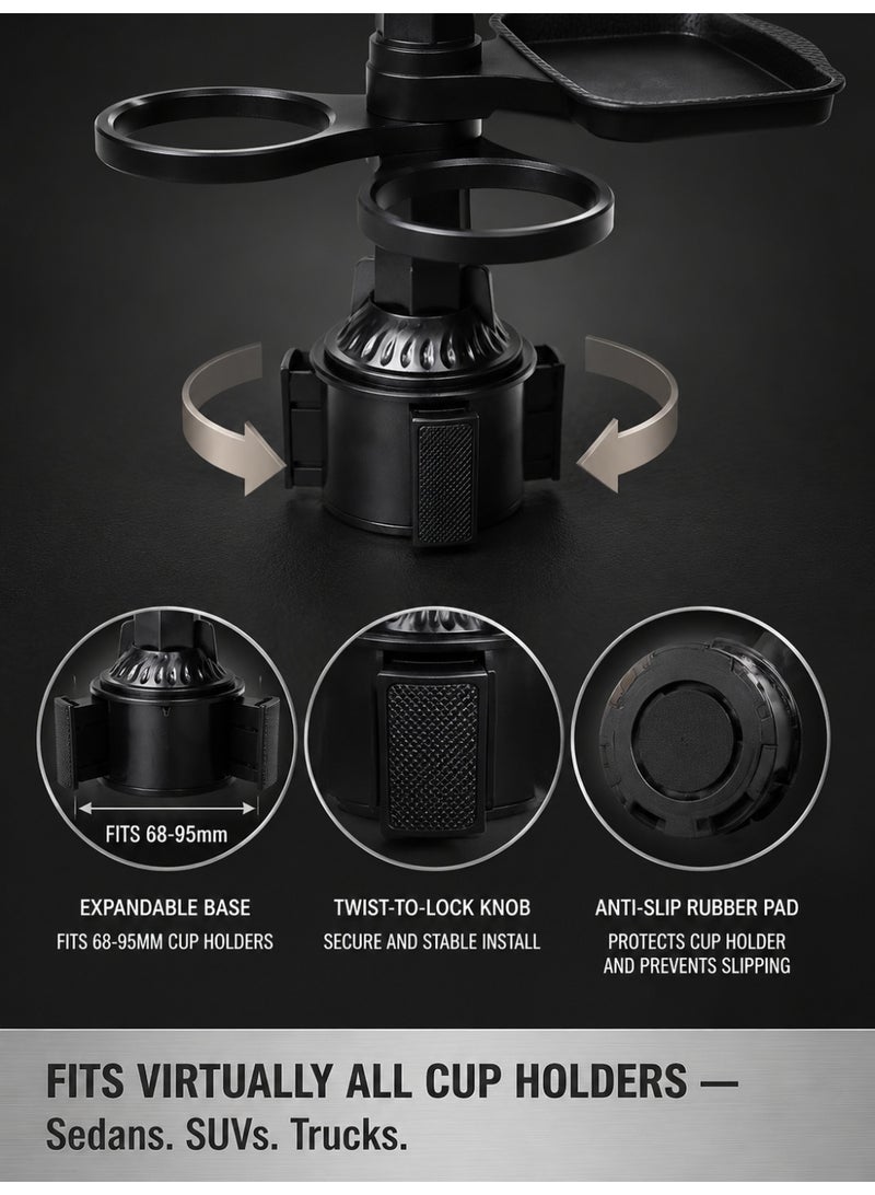Multi-functional Car Phone Holder with Food Tray & Cup Holder (2-in-1) - Image 4