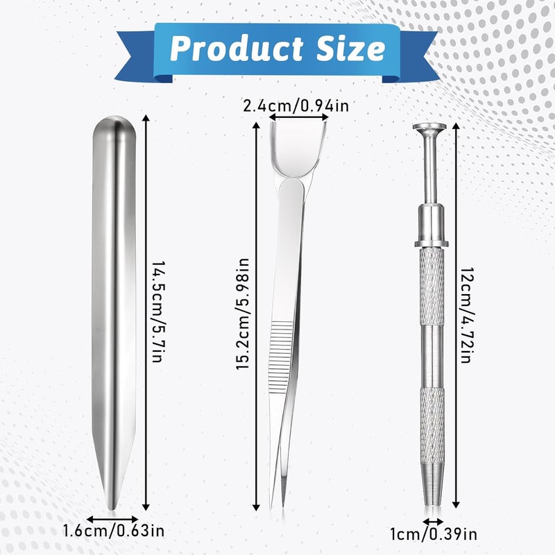 Alrhso Jewelry Bead Scoop 4 Claw Sprinkle Pen For Cake Decorating 4 Claws Jeweler's Pick Up Tool Diamond Claw Tweezers For Cookie Cupcake Decoration Cake Decorating, Stainless Steel Jewelry Bead Shovel - Image 2