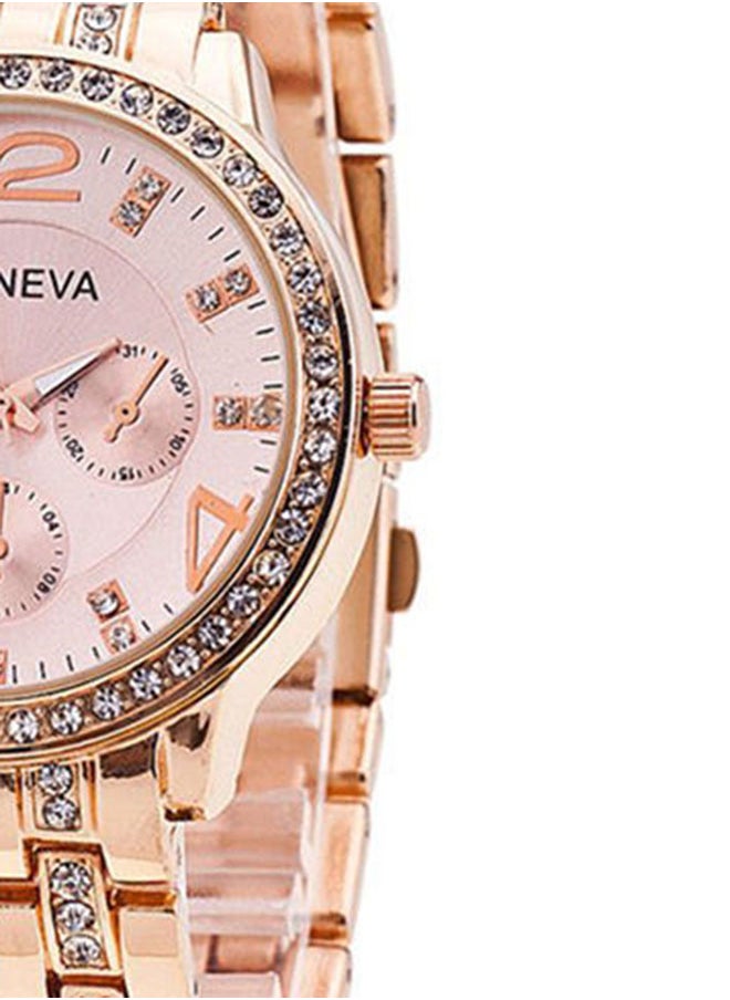 Geneva Women's Water Resistant Stainless Steel Analog Watch AWNTG-01-W0010 - 37 mm - Rose Gold  - Image 3