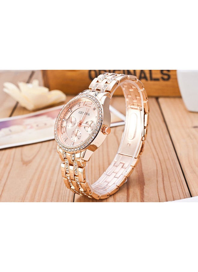 Geneva Women's Water Resistant Stainless Steel Analog Watch AWNTG-01-W0010 - 37 mm - Rose Gold  - Image 2