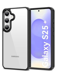 ماركة غير محددة جراب متوافق مع هاتف Samsung Galaxy S25 Plus، مقاوم للصدمات بدرجة عسكرية ومضاد للاصفرار، يدعم الشحن اللاسلكي، جراب هاتف نحيف واقٍ مع غطاء كامل لهاتف S25 Plus (أسود)  - Image 1