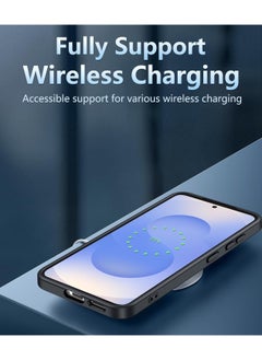 ماركة غير محددة جراب متوافق مع هاتف Samsung Galaxy S25 Plus، مقاوم للصدمات بدرجة عسكرية ومضاد للاصفرار، يدعم الشحن اللاسلكي، جراب هاتف نحيف واقٍ مع غطاء كامل لهاتف S25 Plus (أسود)  - Image 3