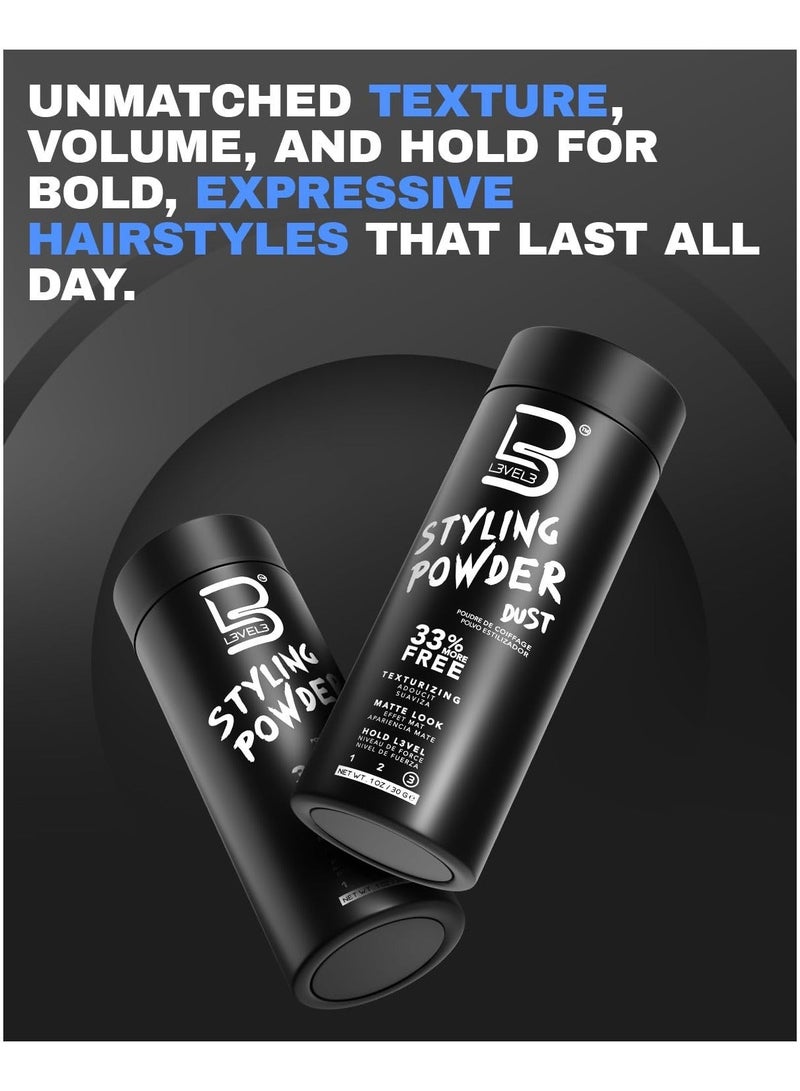 L3VEL3 3 Styling Powder - Natural Look Mens Powder - Easy to Apply with No Oil or Greasy Residue - Image 4
