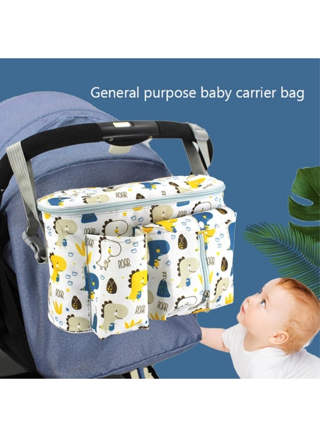Bukela Diaper Caddy Organizer, Multifunctional Portable Large Capacity Diaper Bag with Lid - Stroller Bag for Diapers, Wipes and Toys, Diaper Organizer, Diaper Bin for Outdoor, Stroller Organizer - Image 2