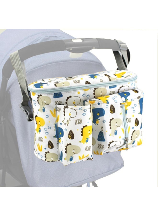 Bukela Diaper Caddy Organizer, Multifunctional Portable Large Capacity Diaper Bag with Lid - Stroller Bag for Diapers, Wipes and Toys, Diaper Organizer, Diaper Bin for Outdoor, Stroller Organizer