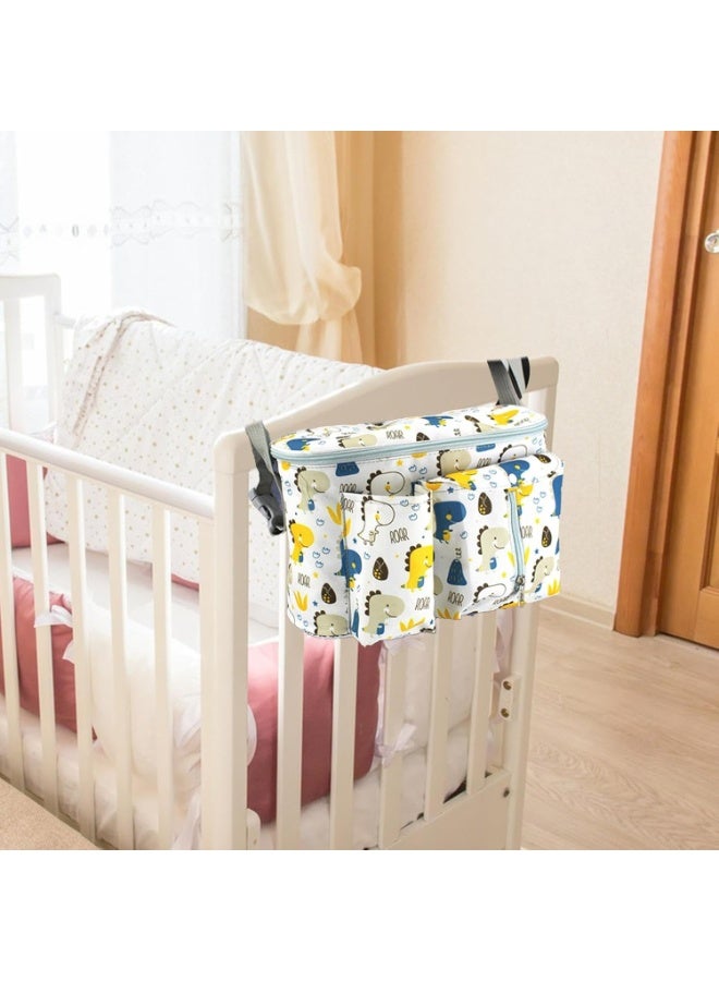 Bukela Diaper Caddy Organizer, Multifunctional Portable Large Capacity Diaper Bag with Lid - Stroller Bag for Diapers, Wipes and Toys, Diaper Organizer, Diaper Bin for Outdoor, Stroller Organizer - Image 3