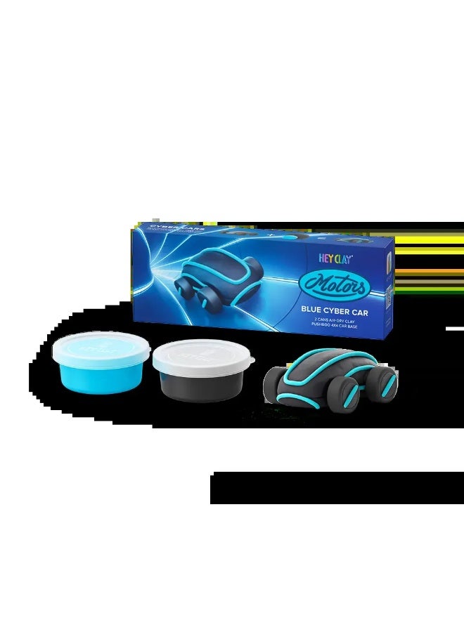 Hey Clay Motors Blue Cyber Car - Image 2