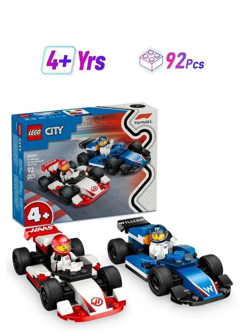 LEGO LEGO® City F1® Williams Racing & Haas F1® Race Cars Vehicle Toy Set 60464