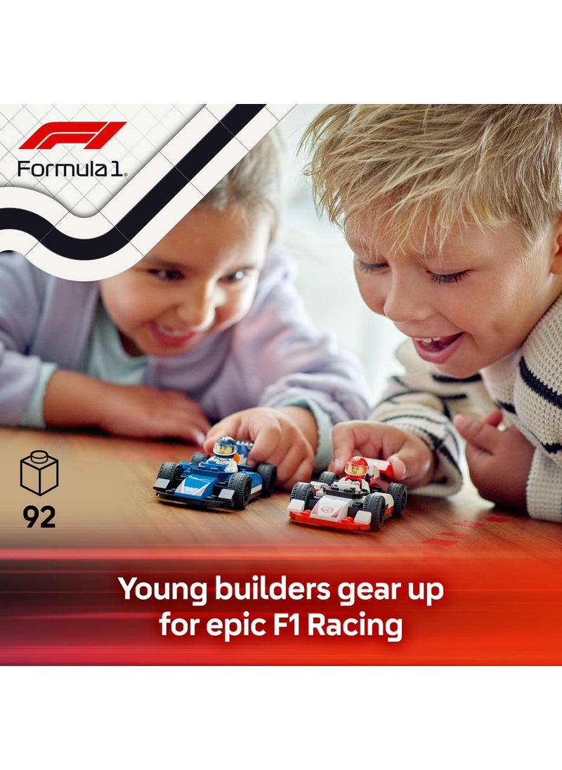 LEGO City F1® Williams Racing & Haas F1® Race Cars Vehicle Toy Set 60464 (92) Pieces  - Image 3