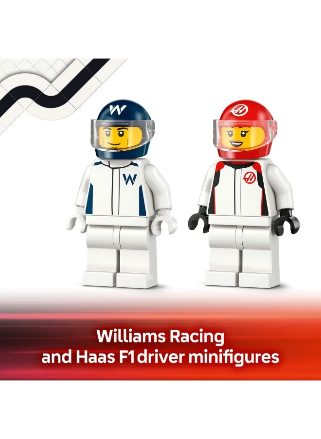 LEGO City F1® Williams Racing & Haas F1® Race Cars Vehicle Toy Set 60464 (92) Pieces