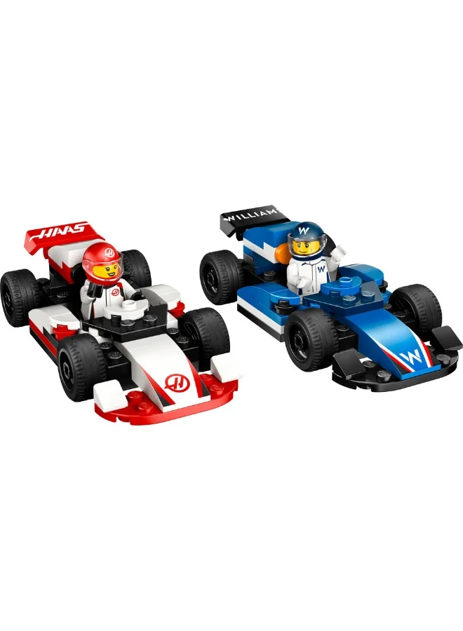 LEGO City F1® Williams Racing & Haas F1® Race Cars Vehicle Toy Set 60464 (92) Pieces