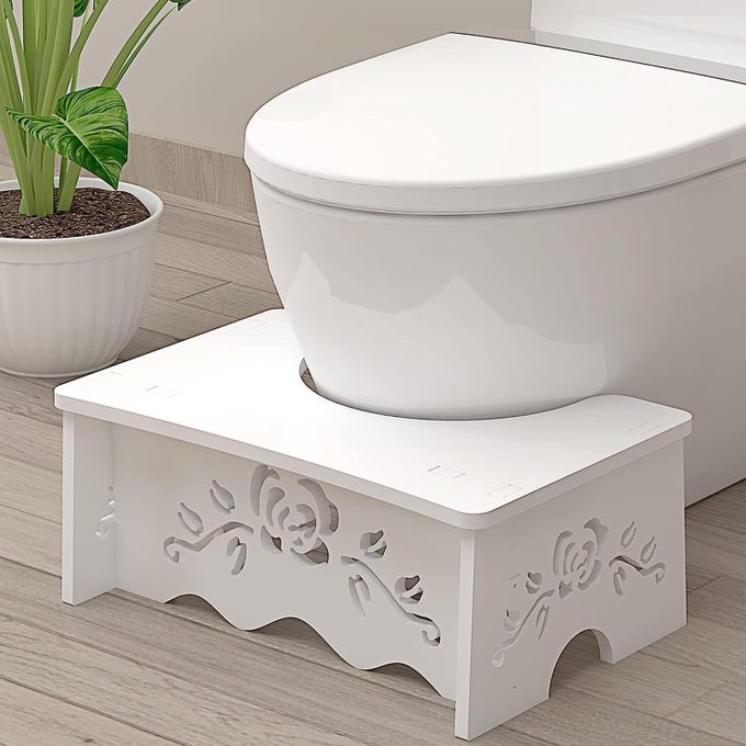 SQUATTING TOILET STOOL POOP STOOL FOR BATHROOM WOODPLASTIC COMPOSITE 7 INCH ADULTS ELDERLY