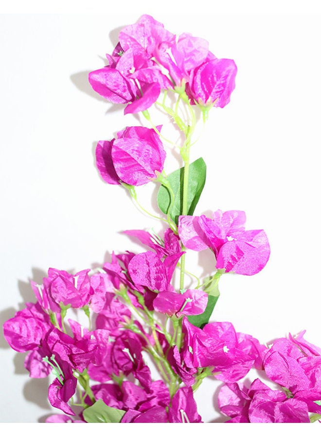 نيبمينينت 4 أغصان من زهور البوغنڤيليا (الجهنمية) الصناعية مع غصن شجرة قرمزي داكن 115×20سم - Image 3