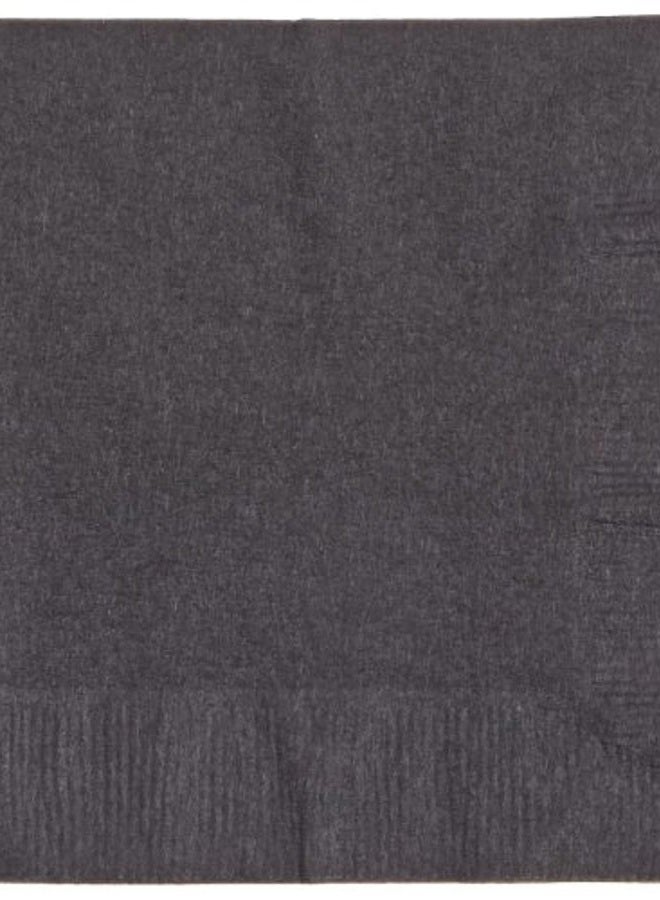 Hoffmaster 020212 Beverage Napkin, Coin Embossed, 1-Ply, 1/4 Fold, 10" Length x 10" Width, Black (4 Packs of 250) - Image 2