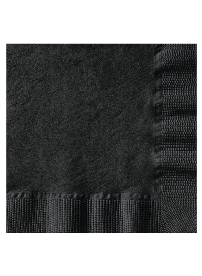 Hoffmaster 020212 Beverage Napkin, Coin Embossed, 1-Ply, 1/4 Fold, 10" Length x 10" Width, Black (4 Packs of 250) - Image 1