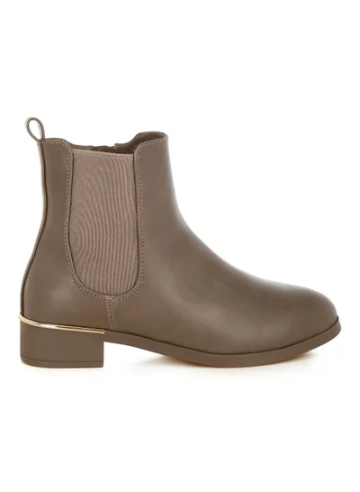 London Rag London  Rag Women's Winter Basic Ankle Boot in Taupe