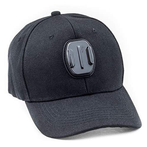 Digicharge Black Baseball Cap with Action Cam Mount – Compatible with GoPro Lit Hero 13 12 11 10 Max2, DJI Osmo Action, Akaso & More – Hands-Free Filming Hat for Sports, YouTubers & Outdoor Adventures - Image 2