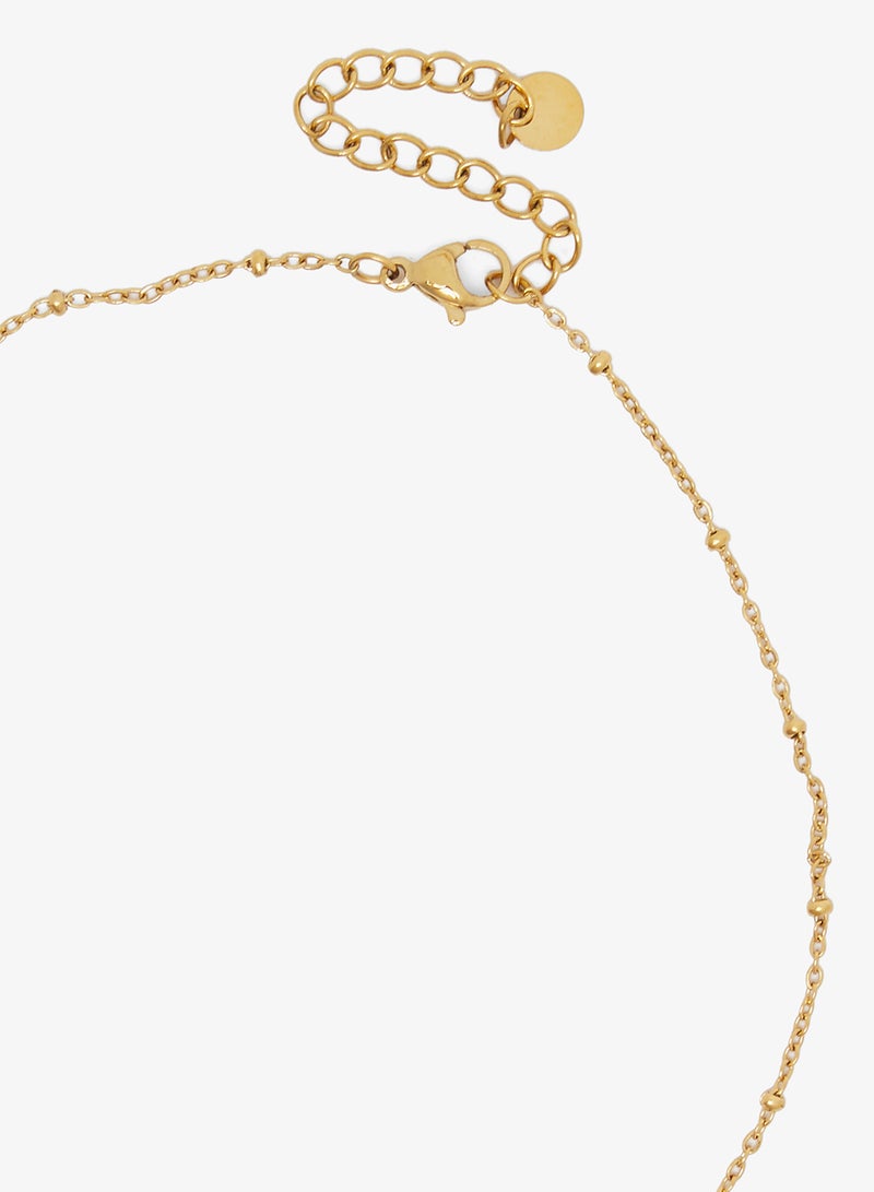 ELLA Drop Necklace with Flowe Charm - Image 3