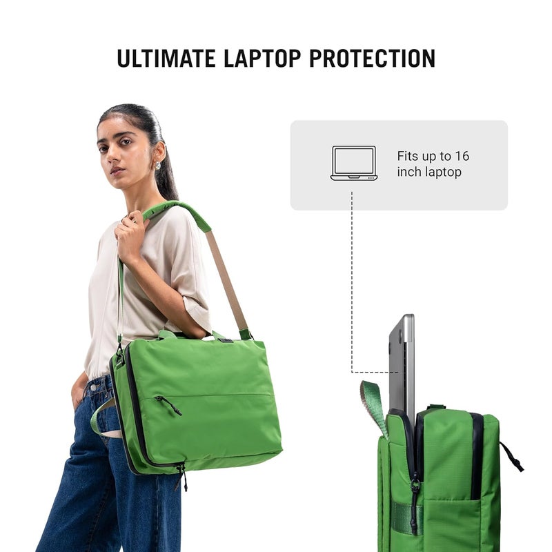 Daily Objects حقيبة بيڤوت بريفس باك للرجال والنساء | تناسب لابتوب/ماك بوك برو/إير بحجم 13/14/15.6 بوصة | خفيفة الوزن | حقيبة ظهر أنيقة | للاستخدام اليومي/المكتب/السفر | متعددة الجيوب | حزام قابل للتعديل - Image 5