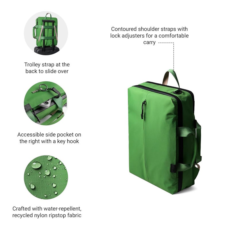 Daily Objects حقيبة بيڤوت بريفس باك للرجال والنساء | تناسب لابتوب/ماك بوك برو/إير بحجم 13/14/15.6 بوصة | خفيفة الوزن | حقيبة ظهر أنيقة | للاستخدام اليومي/المكتب/السفر | متعددة الجيوب | حزام قابل للتعديل - Image 4