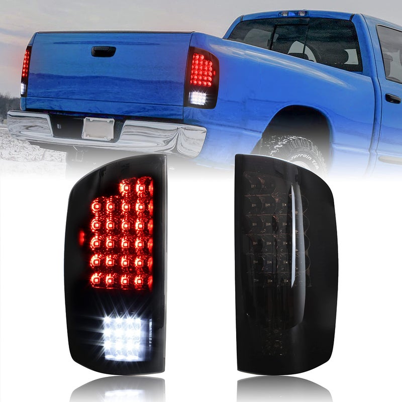 KEWISAUTO LED Tail Lights for Dodge RAM 1500 02062500 3500 0306 New Upgrade Black LED Taillights Rear Brake Stop Lamps for Dodge Ram 1500 20022006 Ram 2500 3500 20032006 Accessories 2PCS