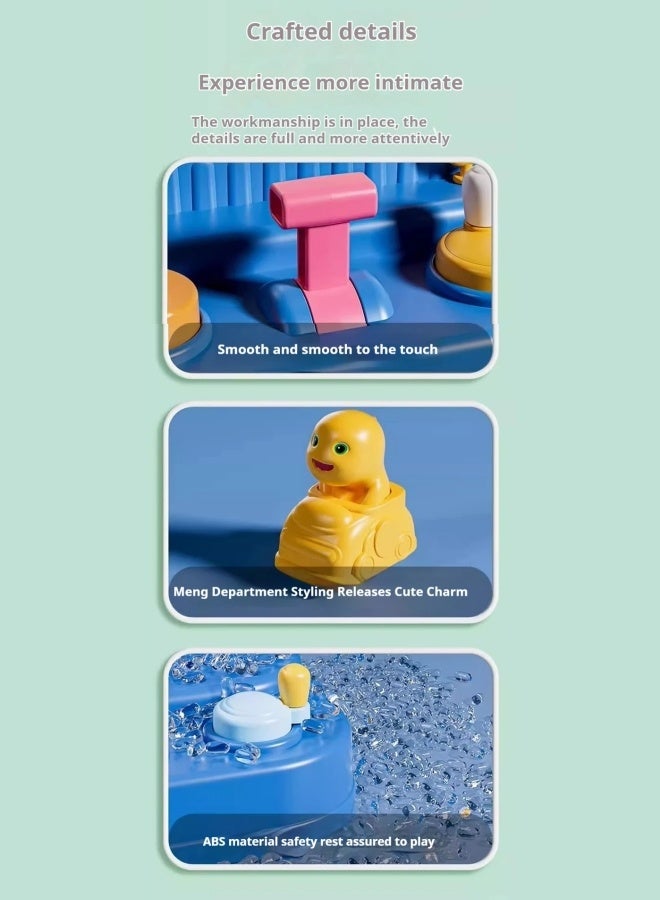 الدليبن مجموعة ألعاب سيارات المسار، مجموعة مسارات التحدي والمغامرة، مجموعة سيارات سباق الأطفال، مجموعة مسارات ألغاز القصور الذاتي تفاصيل سيارة صغيرة رائعة الشكل دائرية الشكل لعبة الجاذبية المنزلقة للأطفال، مع سيارتين صغيرتين، للأولاد والبنات ألعاب هدايا (أزرق) - Image 3