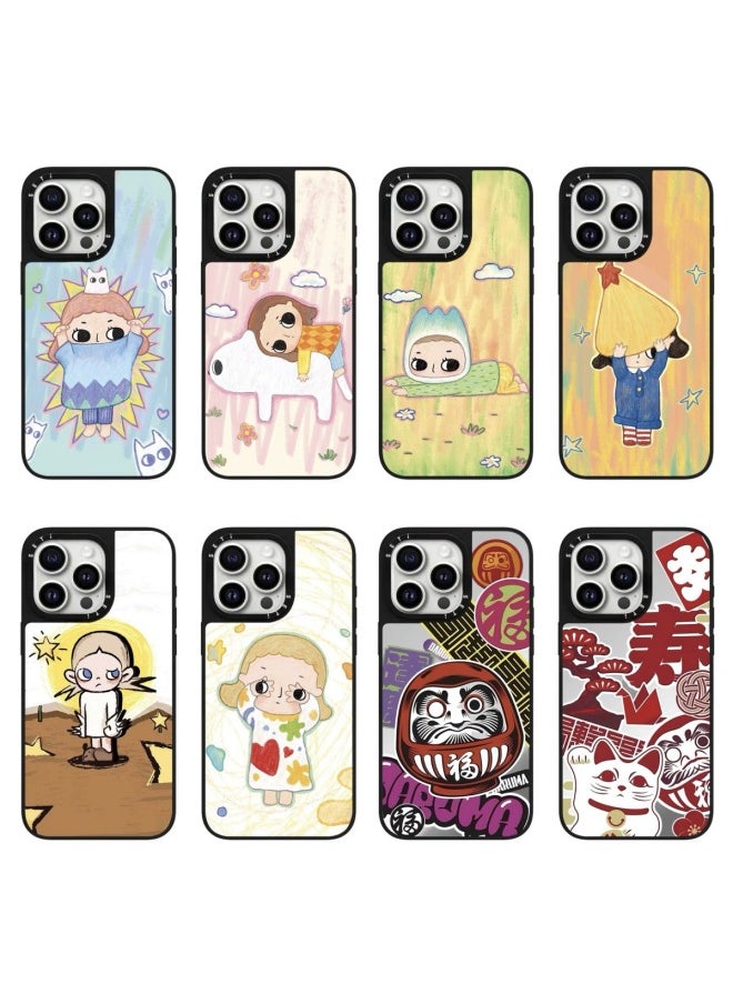 General Plan Tide Brand C For Iphone16promax For Iphone15 Mobile Phone Case Mirror 14P Anti-fall 13 Protective Cover-Color:Mirror [clow Crayon Shin-chan]-Applicable Models:For Iphone12pro