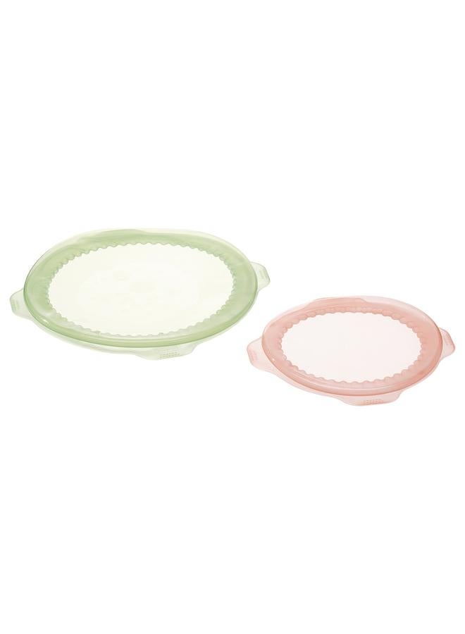 زبون غطاء طعام، مجموعة من قطعتين، سيليكون - Image 1