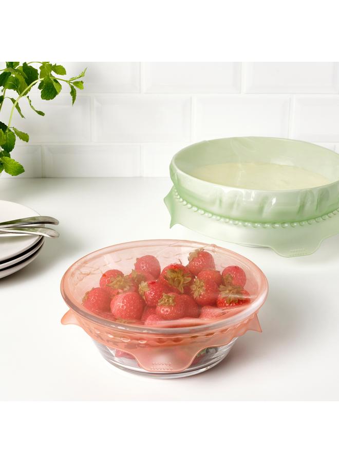 زبون غطاء طعام، مجموعة من قطعتين، سيليكون - Image 2